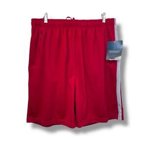 Tek Gear Mens 8” Athletic Active Sports Basketball Short, Red, size XL